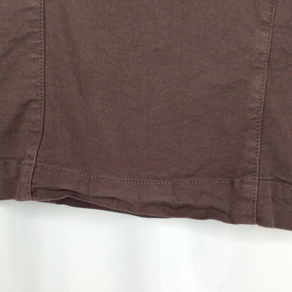 Toad & Co Women's Earthworks Skirt Sz 6 Brown Organic Cotton Blend Mini Button - Picture 3 of 7